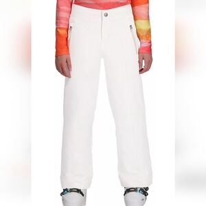 NWT TEEN SIZE L (14-16) WHITE SNOW PANTS.